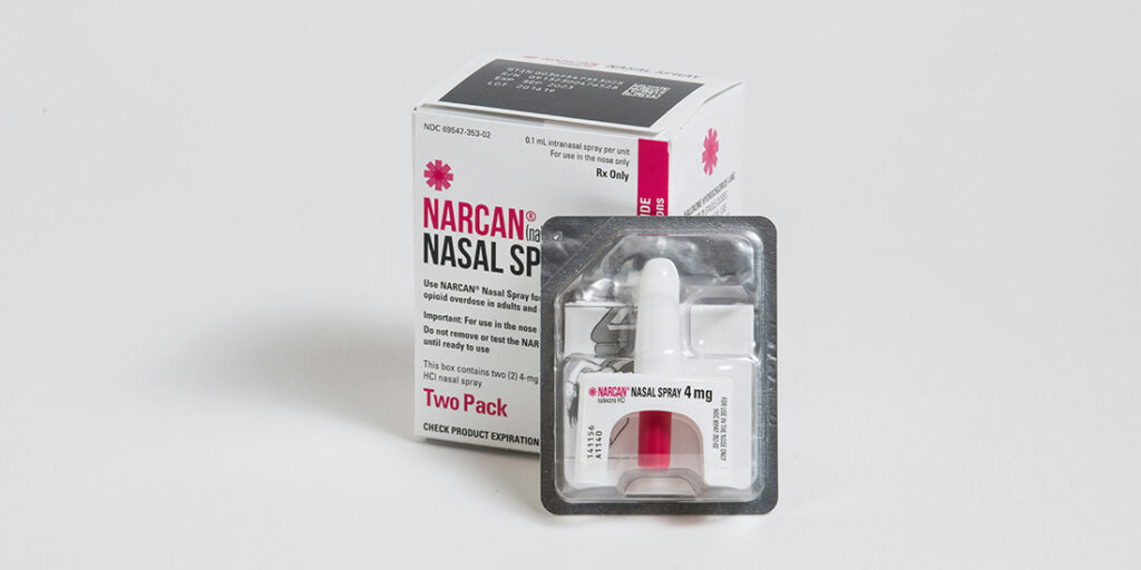Box of Narcan nasal spray