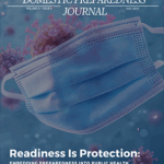 Surgical mask floating among floating germs