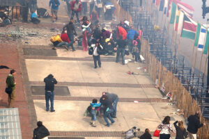 The Evolving Landscape of Domestic Extremism 1st Boston Marathon blast seen from 2nd floor and a half block away